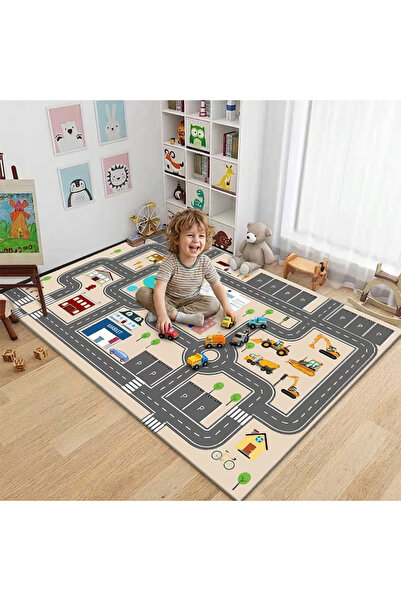 Destello ®   Χαλάκι παιχνιδιού με σχέδιο πόλης και χώρου στάθμευσης αυτοκινήτ...