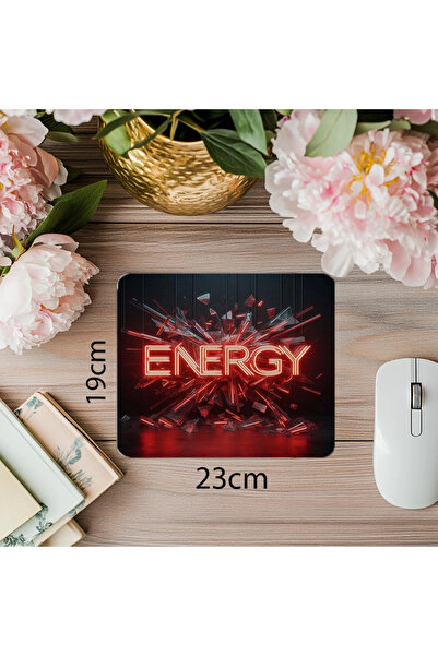 Empressco Mousepad cu temă neon cu efect de sticlă - 19x23 cm 2 mm dreptunghi...