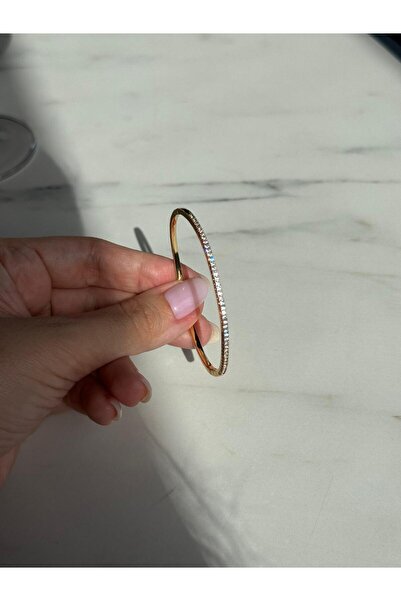 LUNEA İnce Taşlı Minimal Kelepçe Bileklik