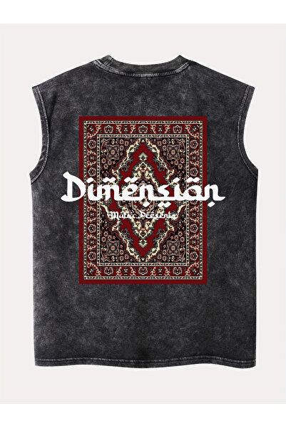 bellanova Ανδρικό αμάνικο μπλουζάκι σε ανθρακί αντικέ χρώμα με πλυμένη όψη κα...