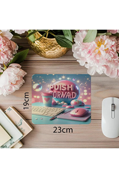 Empressco Mouse Pad cu focalizare înainte cu culori vii - 19x23cm 2mm dreptun...
