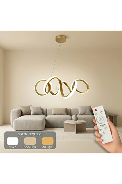 AvizeGO Eluna LED Sarkıt Avize 3 Renk Kumandalı
