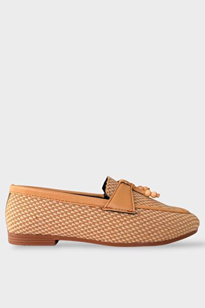 Liger Καρό Ξύλινη Λεπτομέρεια με Φούντα Κομψές Καθημερινές Γυναικείες Μπαλαρί...