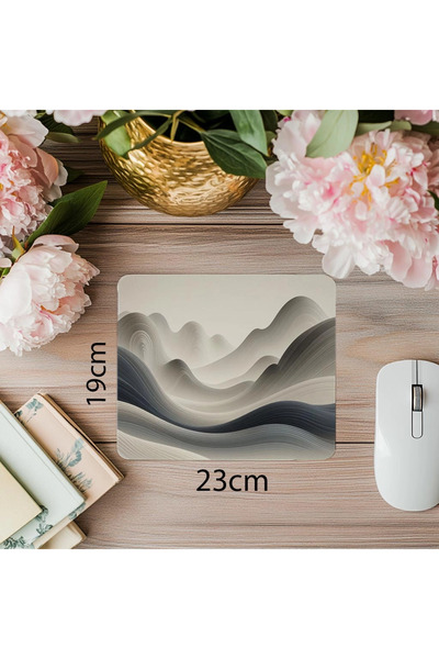 Empressco Mouse Pad Abstract Nature cu tonuri bej-gri - 19x23 cm 2 mm Mouse P...