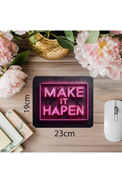 Empressco Mouse Pad cu texte curbe colorate și distractive - 19x23 cm 2 mm dr...