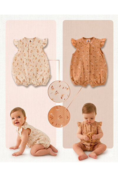 MYZİ STORE Καλοκαιρινό Βρεφικό Σετ Ολόσωμης Φόρμας 2 τεμαχίων – 100% Βαμβάκι,...