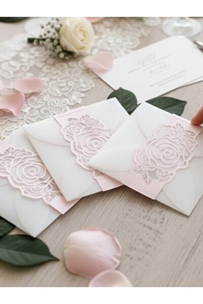 Armada Σετ 30 διαφανών τετράγωνων φακέλων πρόσκλησης (10x10 εκ.) και γυαλιστε...