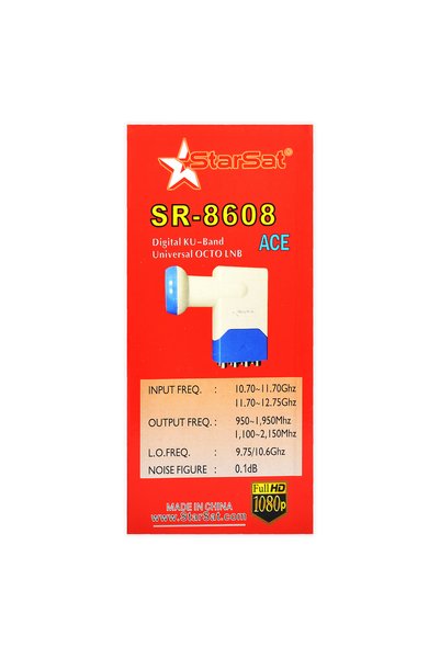 STARSAT SR-8608 ACE 4K Octo LNBF