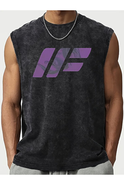 valeriae Ανδρικό αμάνικο μπλουζάκι της σειράς Premium με vintage εφέ και άνετ...