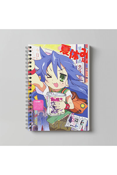 nihonwosekai دفتر ملاحظات Lucky Star Anime مقاس A4، 60 ورقة، مطبوع عليه شخصيا...