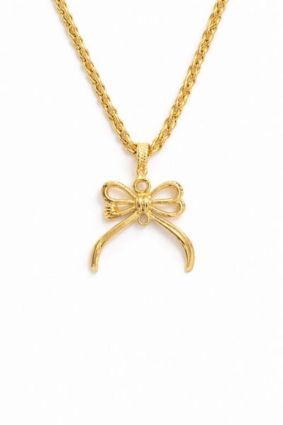 Vipfoni Gold Renk 60 cm Burgu Zincirli Fiyonk Kolye