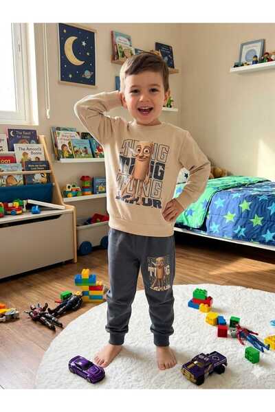 bubiee baby Boy's Two-Thread Seasonal Children's Tracksuit Set