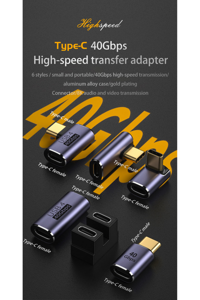 LivX USB4 40Gbps L Tip Type-C Adaptör – 8K 60Hz 240W PD OTGC