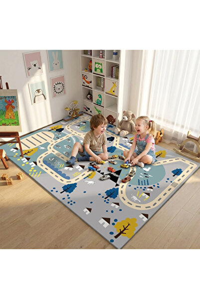 Destello ®   Χαλάκι παιχνιδιού με σχέδιο πόλης και χώρου στάθμευσης αυτοκινήτ...