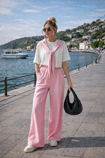 legends butik Γυναικείο Σετ από Ύφασμα Modal – Μπλουζάκι με δέσιμο μπροστά & ...
