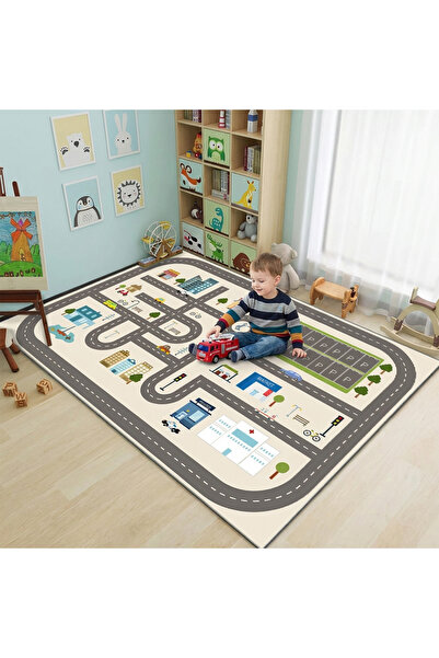 Destello ®   Χαλάκι παιχνιδιού με σχέδιο πόλης και χώρου στάθμευσης αυτοκινήτ...