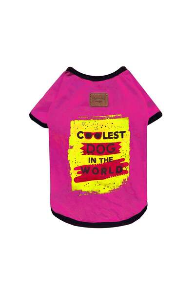 Alphadog Pink Coolest Dog Küçük Irk Köpek T-shirtü
