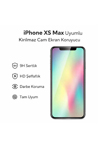 Avcı Teknoloji Market iPhone XS Max Compatible Shatterproof Glass Screen Prot...