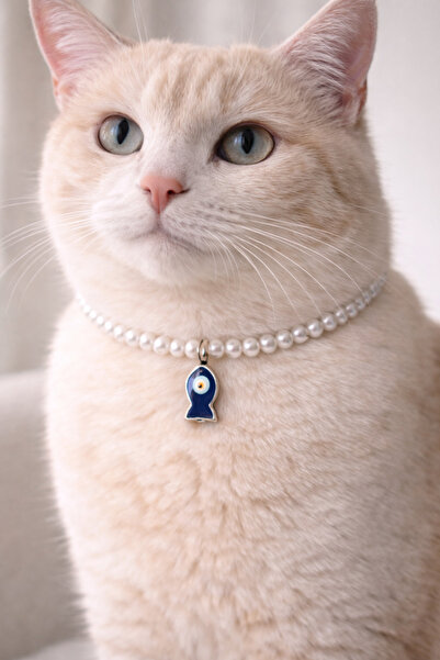 HALHALMILL Fish dangle pearl cat necklace