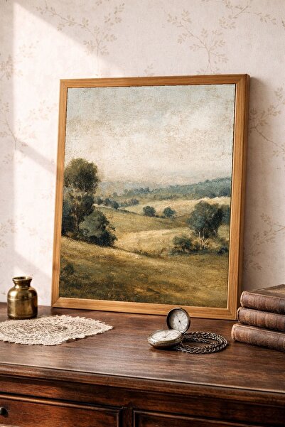 Tuba Decor Επιτραπέζια ζωγραφική σε ξύλινο πλαίσιο ενιαίου τεμαχίου, vintage ...