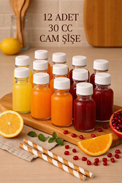 Rotanev 12 Pieces Transparent Glass Bottle Leak-Proof White Plastic Cap Colog...