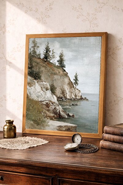Tuba Decor Επιτραπέζια ζωγραφική σε ξύλινο πλαίσιο ενιαίου τεμαχίου, vintage ...