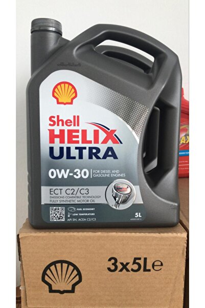 SHELL Bayiden Orijinal 2025 Helix Ultra ECT C2/C3 0W30 5L Sentetik Motor Yağı...