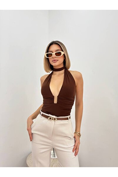 Aida Fashion Boğundan bağlamalı bluz