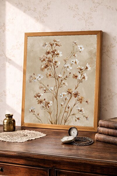 Tuba Decor Tablou cu ramă dintr-o singură bucată din lemn, serie vintage