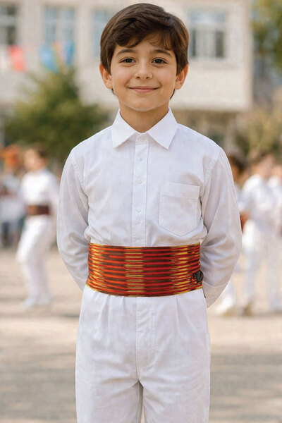 BUEMİ Erkek Kız Çocuk Gösteri Bel Kuşağı, Müsamere Fular Bel Keşanı, Yöresel ...