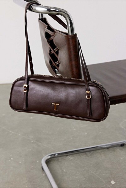 FACETTE Τσάντα Era Baguette Πικρό Καφέ