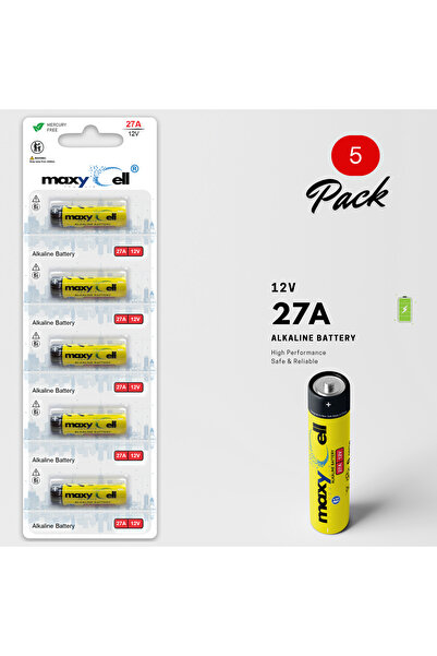 Maxycell 10 Adet 27A Düğme Piller 12V