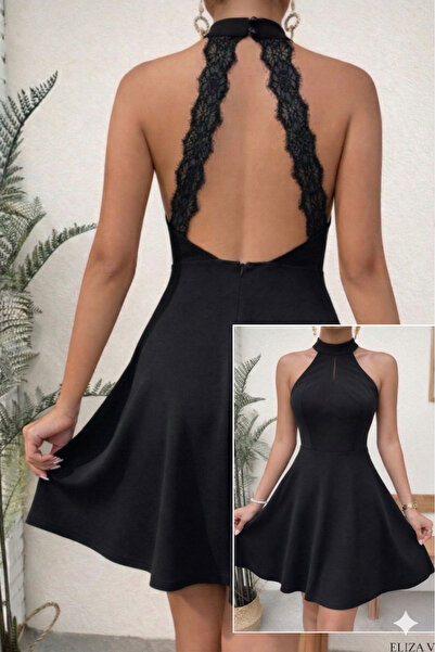 Modayakamoz Νέα συλλογή Γυναικείο Φόρεμα με Ανοιχτό Λαιμόκοψη και Δαντέλα στη...