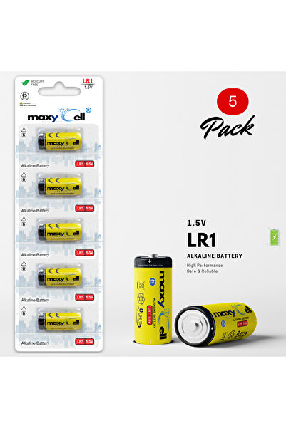 Maxycell 5 Adet LR1 Piller 1.5V MN9100, 910A, LR1, E90