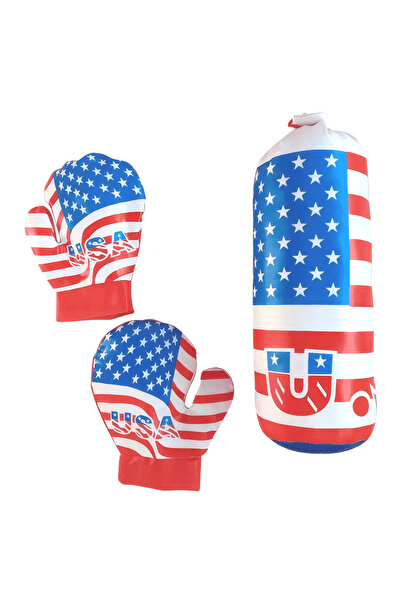 Universul Jucăriilor Παιδικό Σετ Σάκου Πυγμαχίας με Γάντια – Μοντέλο ΗΠΑ, Δια...