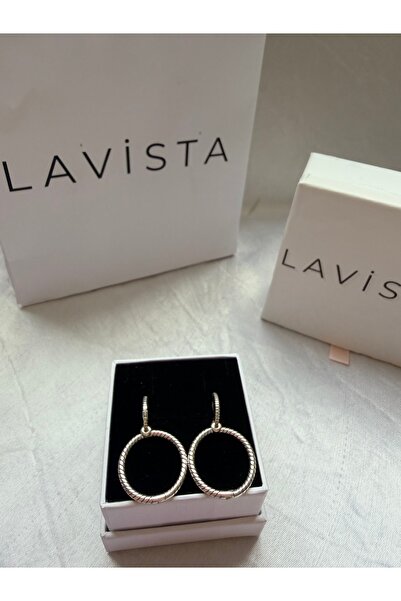 Lavista Silver Çift Halka Gümüş Küpe