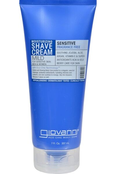 Giovanni Fragrance-Free Shaving Cream with Aloe Vera for Sensitive Skin, 200 ...