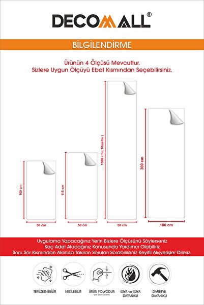 DECOMALL (PP-152) Kemerli Çizgili Yarım Duvar Sticker – Bebek Çocuk Odası Kendinden Yapışkanlı Duvar Kaplama