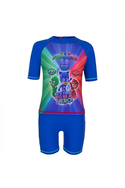 PJ Masks Μπλε μαγιό με κοντά μανίκια