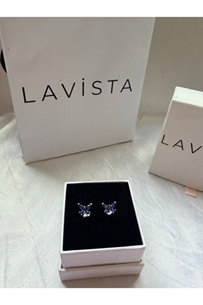 Lavista Silver Çivili Kelebek Gümüş Küpe