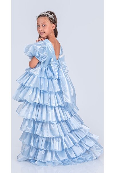 BEGONYA BEBECE KIDS Παιδικά βραδινά φορέματα με κορώνα για πάρτι γενεθλίων, χ...