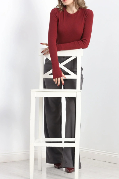 BİGÜMEX Πλέξη ριμπ με απαλή υφή και άνετο μοντέλο με μισό ζιβάγκο, πλεκτό κορ...