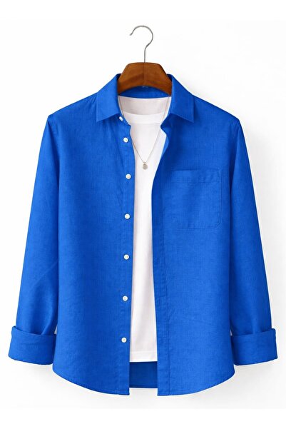 YNGMENCLASS Single Pocket Detail, 100% Cotton Linen, Breathable, Light Textur...