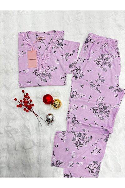 pijamaworld PAMUKLU ANNE PİJAMA TAKIM