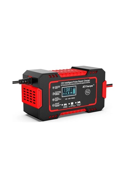 Aly 12V 8A Akıllı Araba Motosiklet LCD Ekran Araç Akü Onarım Hızlı Şarj Cihazı