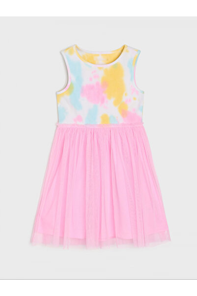 OEM Βαμβακερό φόρεμα με τούλινη φούστα, tie-dye
