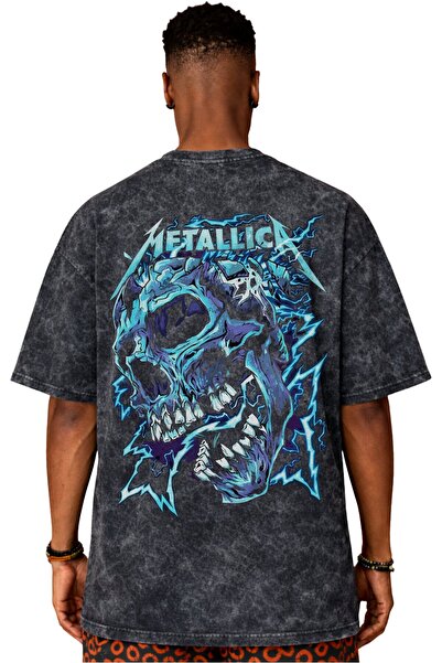 SEVBANO Tricou unisex oversize vintage, spălat, cu imprimeu pe spate, cu desi...