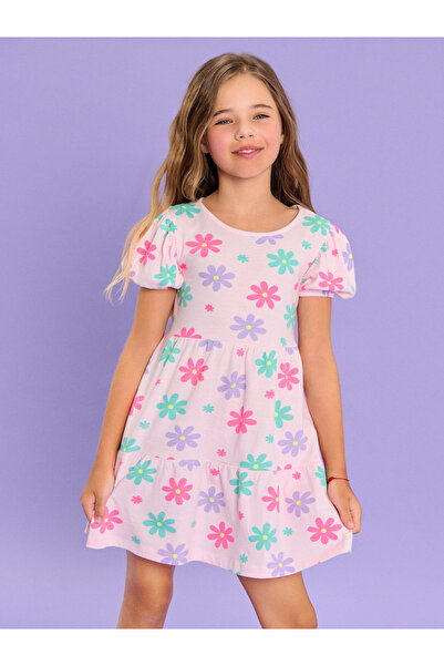 OEM Βαμβακερό φόρεμα με φλοράλ σχέδιο