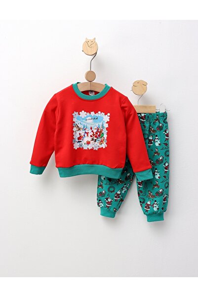 MiniKids Χριστουγεννιάτικο σετ, Άγιος Βασίλης και δώρα, κόκκινο-πράσινο