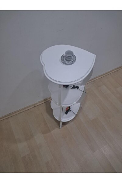 Bengi Ankara Mobilya Çiçeklik Fiskos 90679 Çiçeklik Kalpli Model Mdf Parlak A...